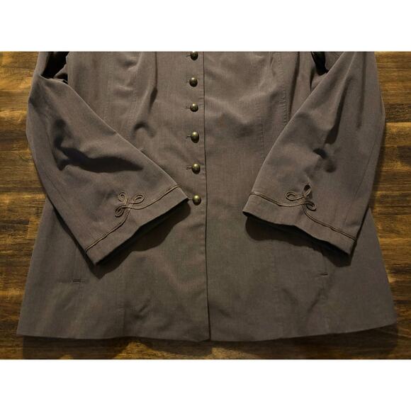 J. Jill Women’s 18 Tall Jacket Button Up Military Coat Mandarin Collar Vintage - Picture 3 of 10